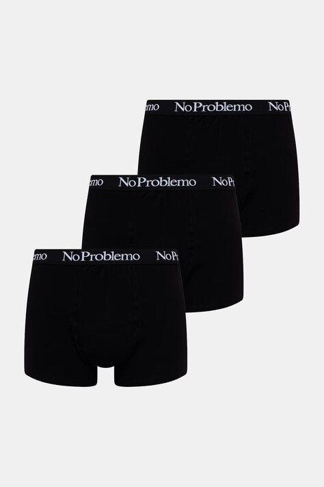 No Problemo Boxer Briefs bokserki męskie 3-pack czarne NP0004205