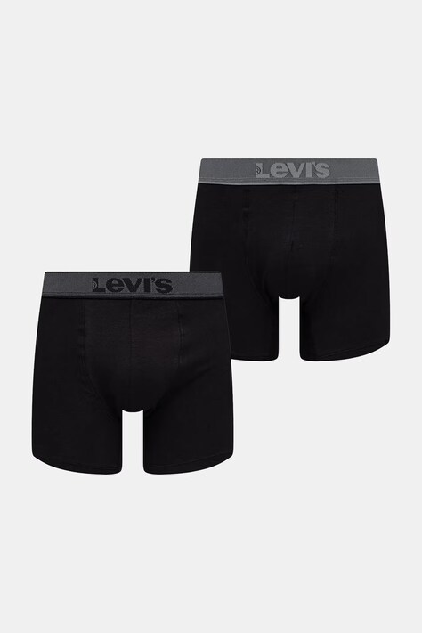 Levi's bokserki męskie bawełniane z elastanem 2-pack czarne 37149-1256