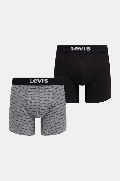 Levi's bokserki męskie bawełniane z elastanem 2-pack szare 37149-1264