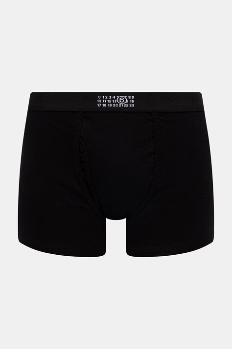 MM6 Maison Margiela bokserki dopasowane bawełniane z elastanem męskie czarne MJLC70030