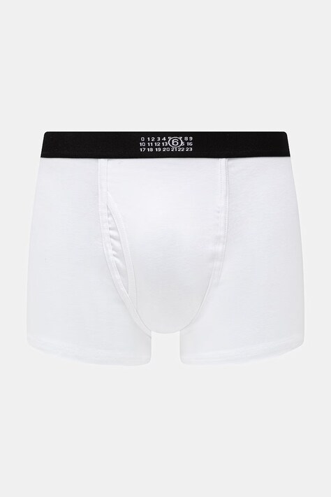 MM6 Maison Margiela bokserki dopasowane bawełniane z elastanem męskie białe MJLD50020