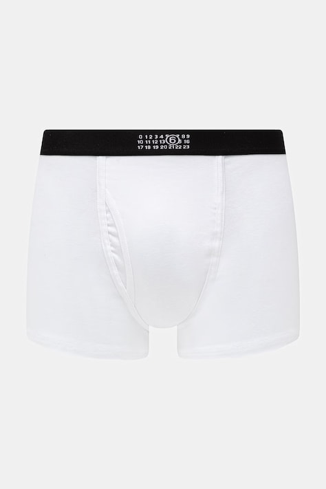 MM6 Maison Margiela bokserki dopasowane bawełniane z elastanem męskie białe MJLD50020