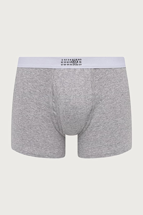 MM6 Maison Margiela Bokserki dopasowane męskie bawełniane z elastanem szare MJLD50020