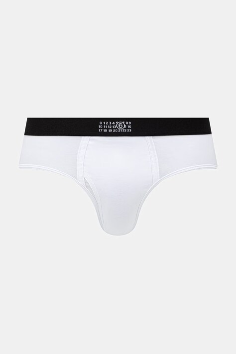 MM6 Maison Margiela slipy bawełniane z elastanem męskie białe MJL610030