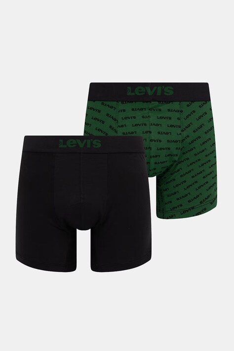 Levi's bokserki męskie bawełniane z elastanem 2-pack zielone 37149-1266