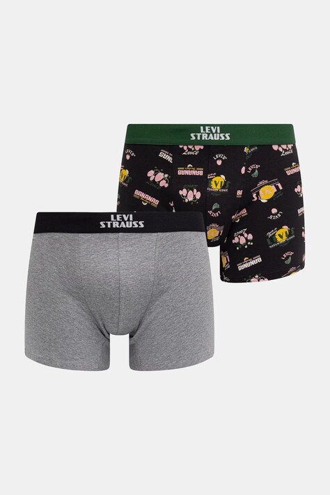 Levi's bokserki damskie bawełniane z elastanem 2-pack szare 37149-1284