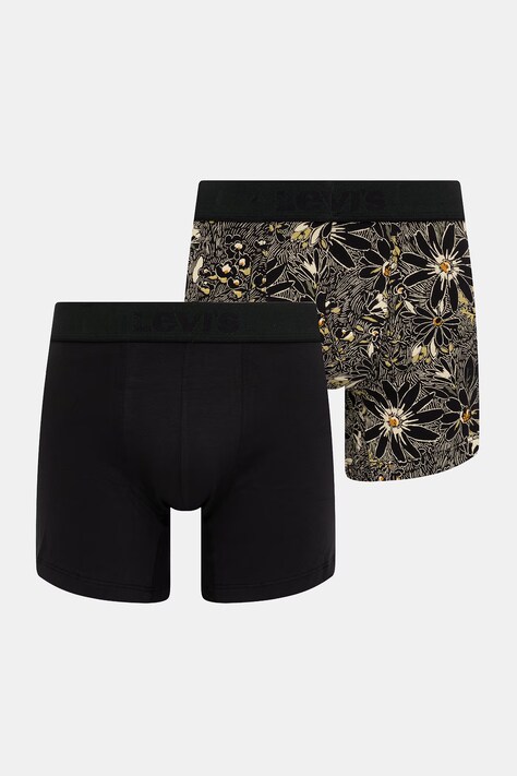 Levi's bokserki męskie bawełniane z elastanem 2-pack czarne 37149-1290