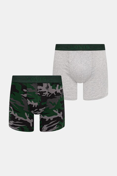 Levi's bokserki męskie bawełniane z elastanem 2-pack szare 37149-1296