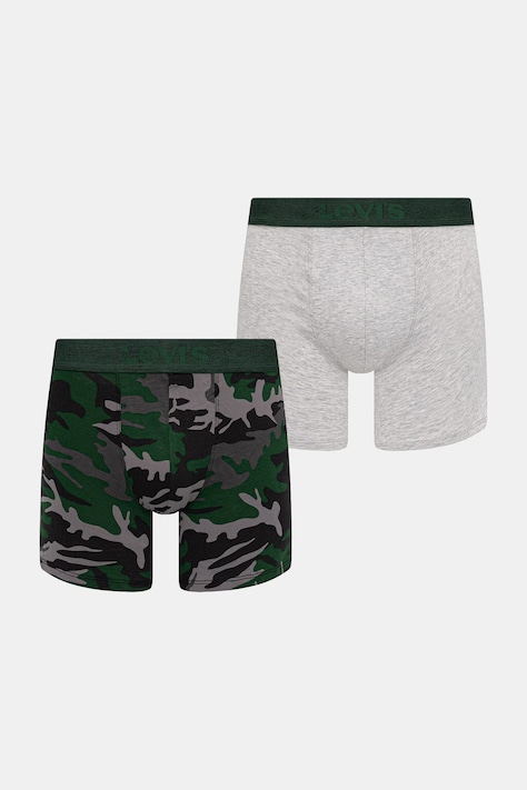 Levi's bokserki męskie bawełniane z elastanem 2-pack szare 37149-1296