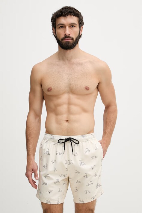 Trussardi szorty kąpielowe męskie beżowe TRU26MBM06