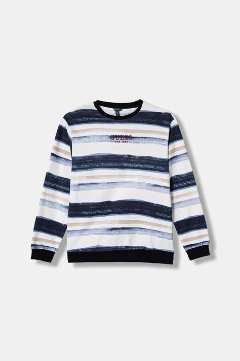 Guess bluza bawełniana dziecięca kolor biały wzorzysta L6RQ11 KA6R4