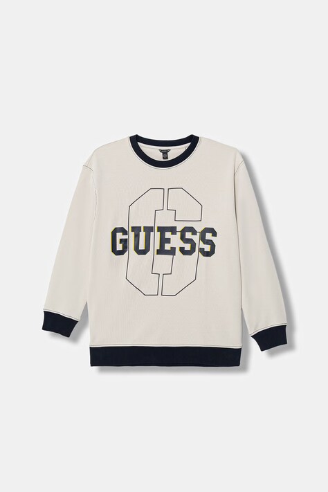 Детски суичър Guess в бежово с принт L6RQ18 KCCH0