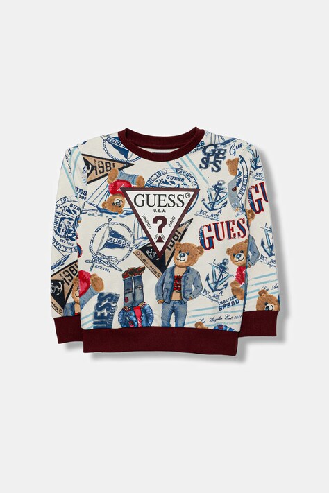 Guess bluza bawełniana dziecięca kolor multicolor wzorzysta N6RQ00 KA6R4