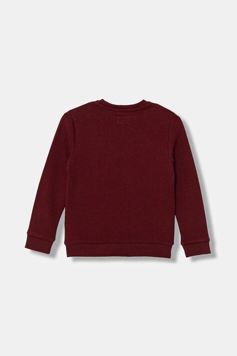 Guess bluza bawełniana dziecięca kolor bordowy z nadrukiem N6RQ03 KAD74