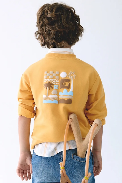 Otroški pulover Mayoral rumena barva, 3434