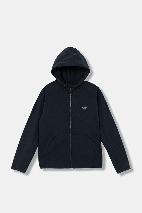 Emporio Armani bluza dziecięca kolor granatowy z kapturem wzorzysta EB001003 AF20698
