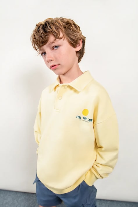 Dječja dukserica Mayoral boja: žuta, bez uzorka, 6422