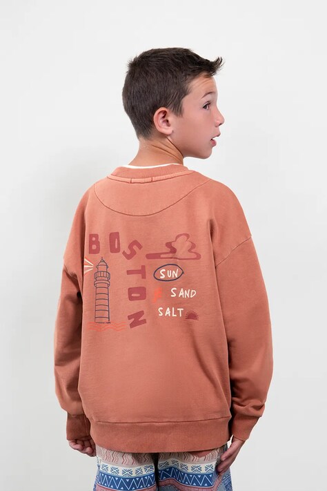 Mayoral bluza dziecięca Boston by Mayoral kolor czerwony z nadrukiem 6423