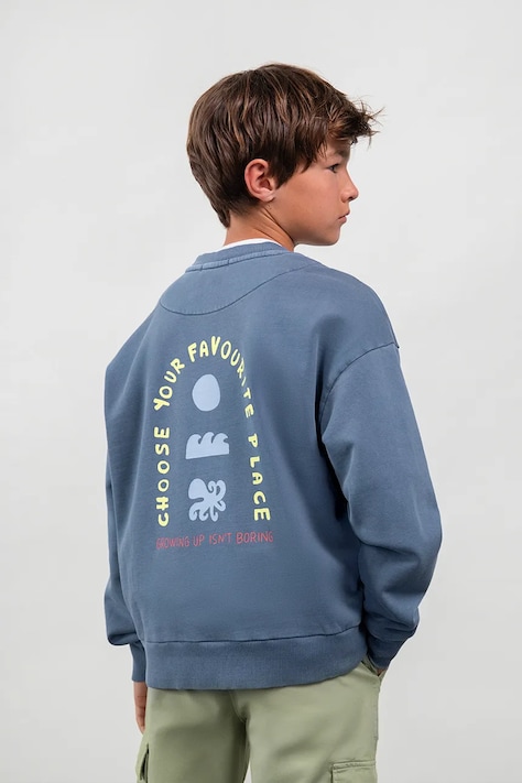 Dječja dukserica Mayoral boja: plava, s tiskom, 6423