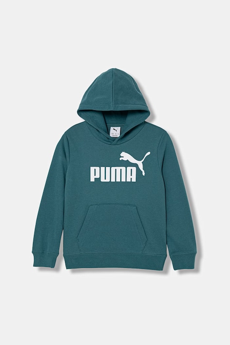 Puma bluza z kapturem dziecięca ESS No. 1 Logo turkusowa 684909