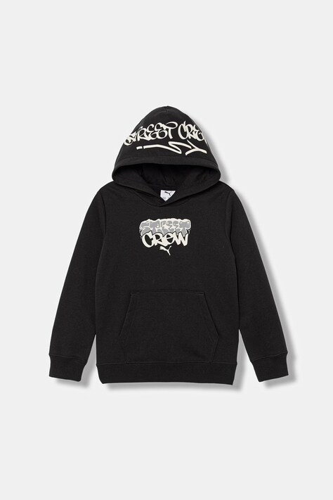 Puma bluza dziecięca MID90s kolor czarny z kapturem z nadrukiem 691746