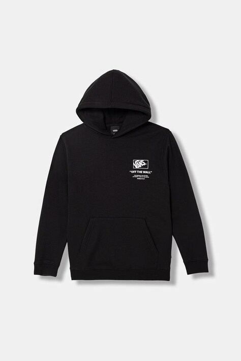 Vans bluza dziecięca kolor czarny z kapturem z nadrukiem VN000TDVY281