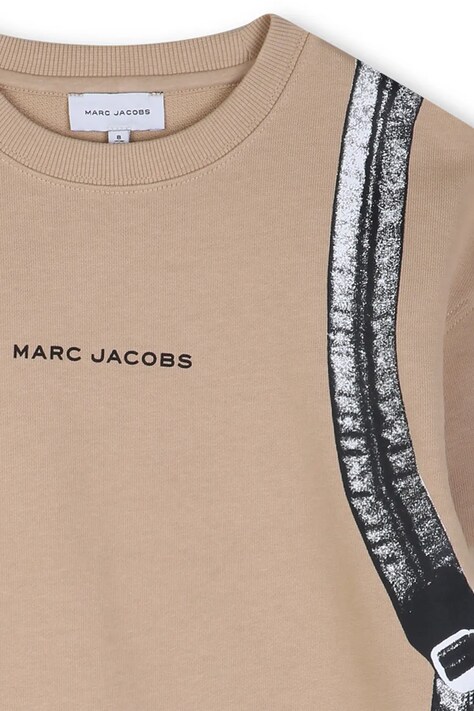 Marc Jacobs bluza bawełniana dziecięca kolor beżowy z nadrukiem W60798