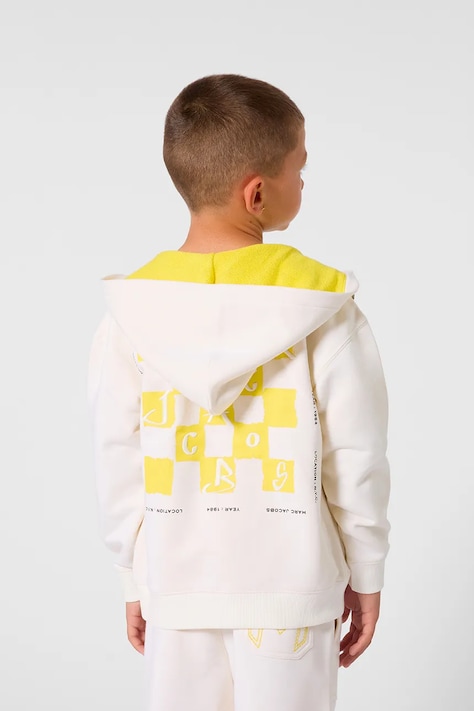 Παιδική μπλούζα Marc Jacobs χρώμα: άσπρο, με κουκούλα, W60776