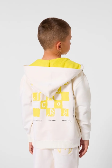 Παιδική μπλούζα Marc Jacobs χρώμα: άσπρο, με κουκούλα, W60776