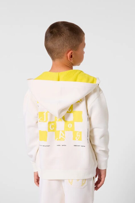 Παιδική μπλούζα Marc Jacobs χρώμα: άσπρο, με κουκούλα, W60776