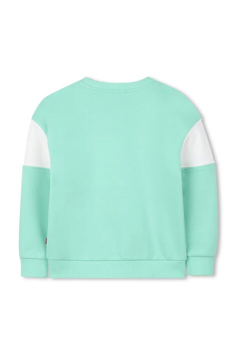 HUGO bluza dziecięca kolor turkusowy wzorzysta G01009