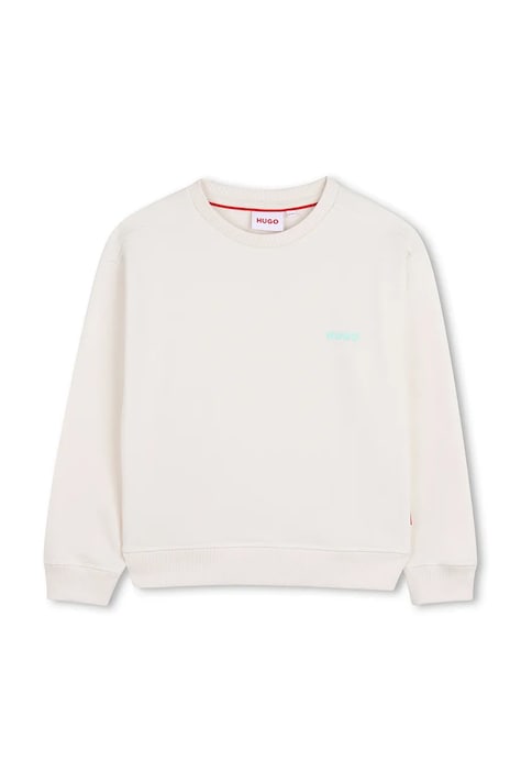 Детская кофта HUGO цвет бежевый с принтом G01024