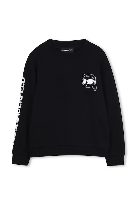 Dječja dukserica Karl Lagerfeld boja: crna, s tiskom, Z31088