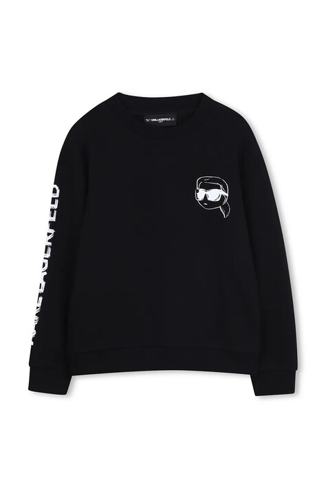 Παιδική μπλούζα Karl Lagerfeld χρώμα: μαύρο, Z31088