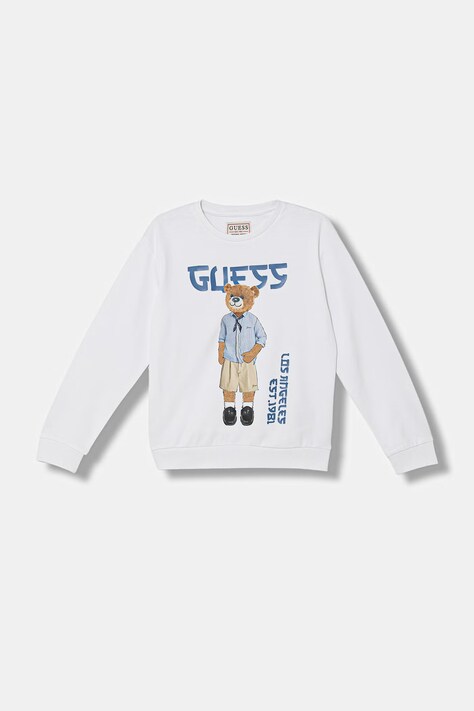 Guess bluza dziecięca bawełniana biała L6GQ04 KA6R4