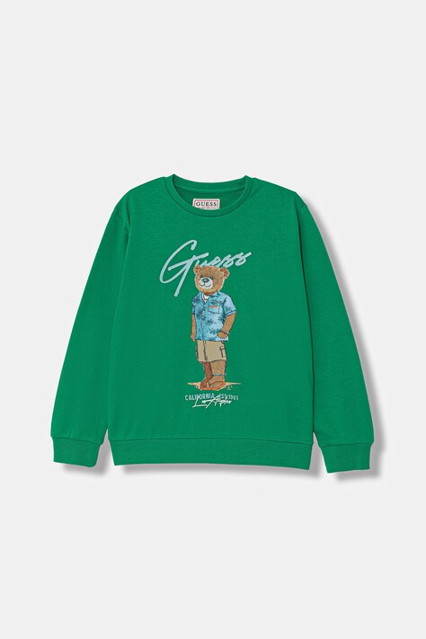 Guess bluza dziecięca bawełniana zielona L6GQ04 KA6R4