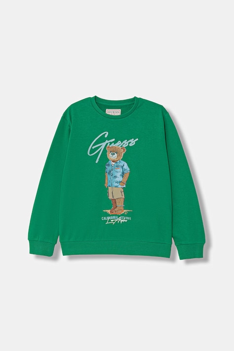 Guess bluza dziecięca bawełniana zielona L6GQ04 KA6R4