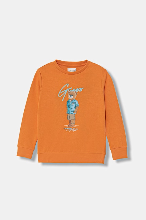 Guess hanorac pentru copii, din bumbac portocaliu N6GQ04 KA6R4