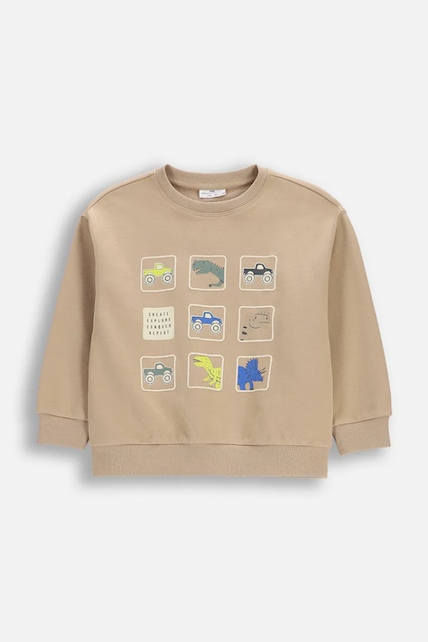 Coccodrillo bluza dziecięca z bawełną beżowa NORMCORE BOY KIDS
