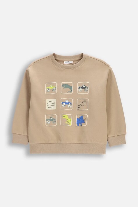 Coccodrillo bluza dziecięca z bawełną beżowa NORMCORE BOY KIDS