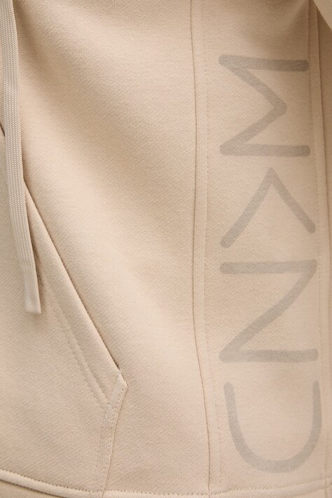 Weekend Max Mara bluza NUVOLE damska kolor beżowy z kapturem gładka 2615921021600