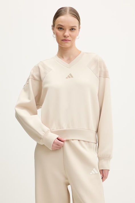 adidas bluza The Future Icons damska kolor beżowy gładka KB4244