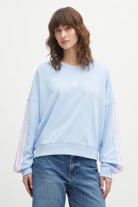 adidas bluza damska kolor niebieski gładka KD4786