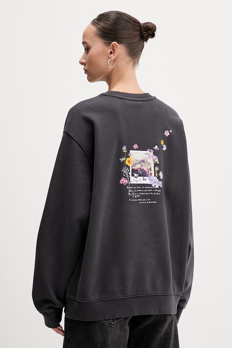 Бавовняна кофта HUGO Classic crew_7 — SS26-BLD02S, сірий — фото 3