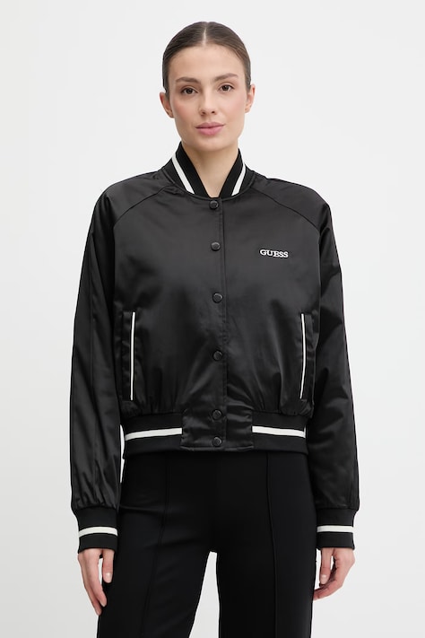 Guess geacă bomber TAMARA culoarea negru, V6RL02 WL022