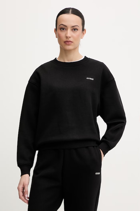 Guess bluza NAT damska kolor czarny gładka V6RQ13 K9V31