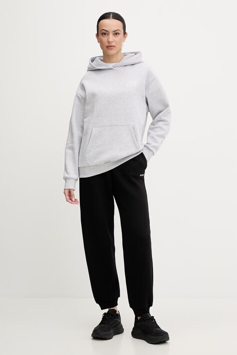 Guess bluza NAT damska kolor szary z kapturem gładka V6RQ14 K9V31