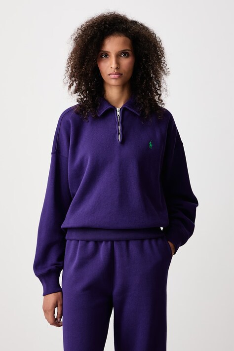 Polo Ralph Lauren Mikina dámská s bavlnou fialová 211B18685