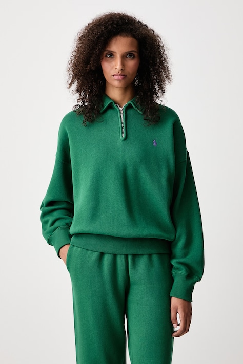 Polo Ralph Lauren Hanorac pentru femei cu bumbac verde 211B18685