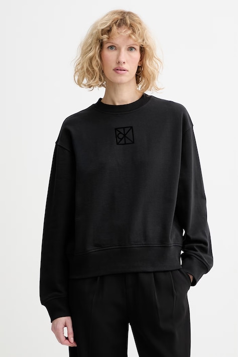 Mikina Calvin Klein čierna farba, jednofarebná, LV047E239G